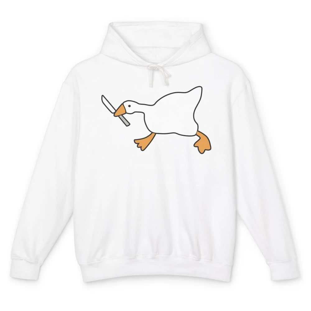 Funny Goose Peace Was Never An Option Sarcastic Goose Unisex Lightweight Hoodie