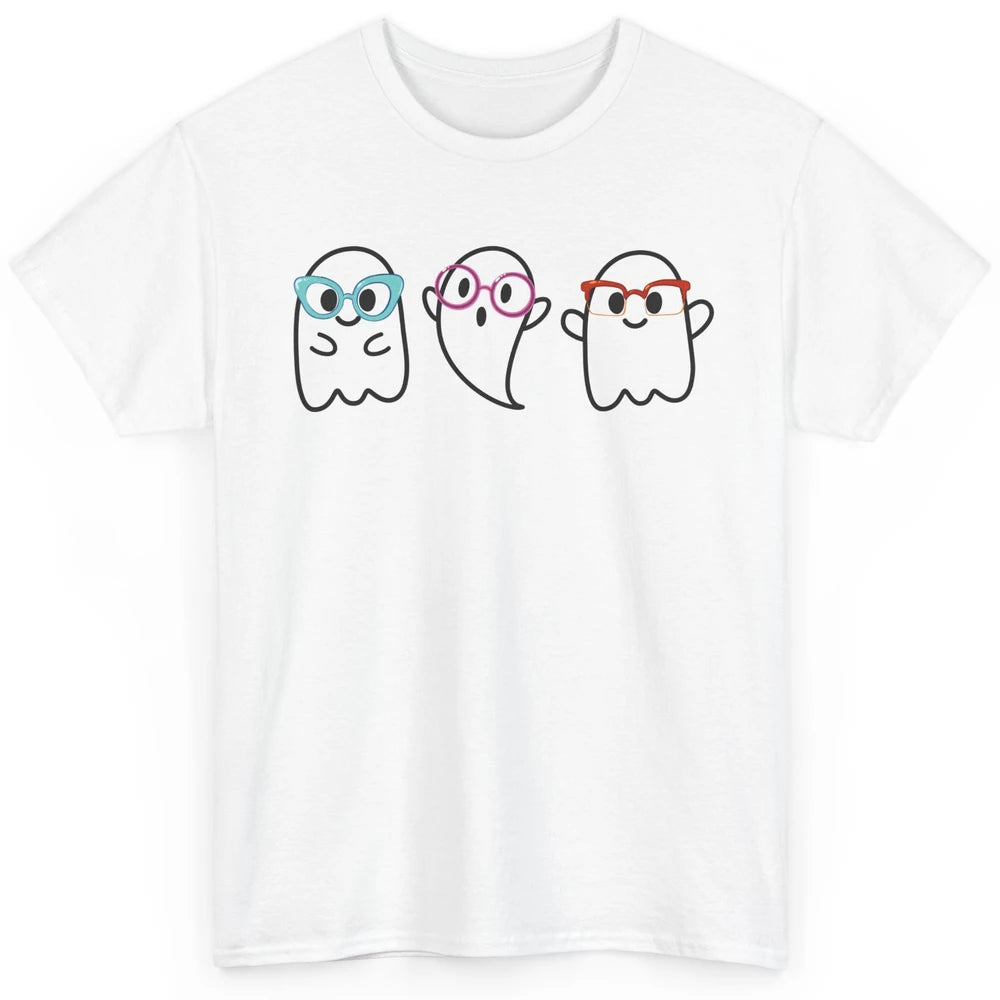 Cute Little Ghosts Glasses Optometrist Halloween Optician Classic Unisex T-Shirt