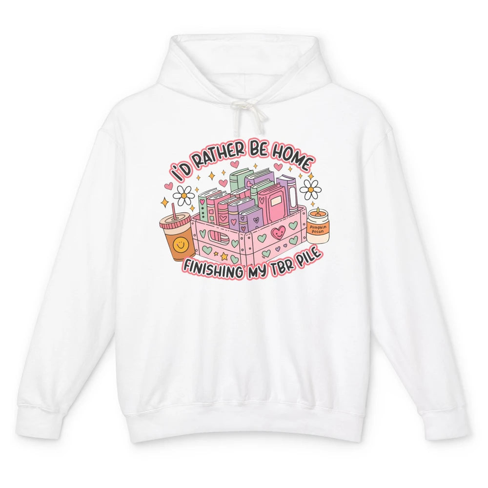 Retro Groovy TBR Book Readers Be Home Finishing My TBR Pile Unisex Lightweight Hoodie