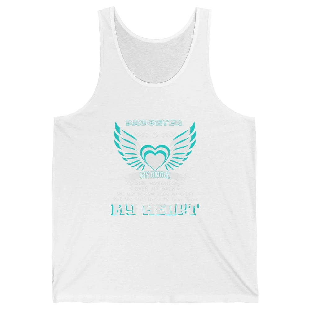 Angel Guardian She Watch Over My Back My Daughter In Heaven Unisex Jersey Tank