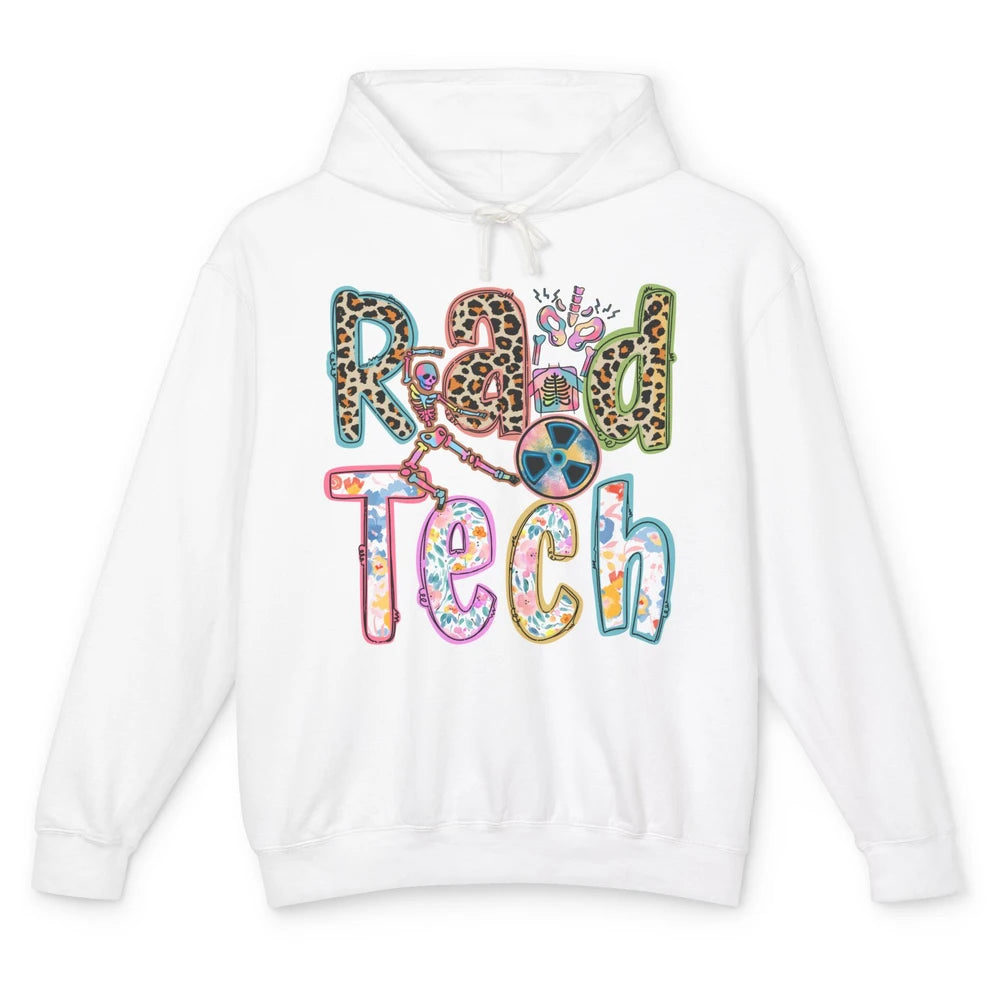 Leopard Skeleton X-ray Rad Tech Radiology Life X-ray Tech Unisex Lightweight Hoodie