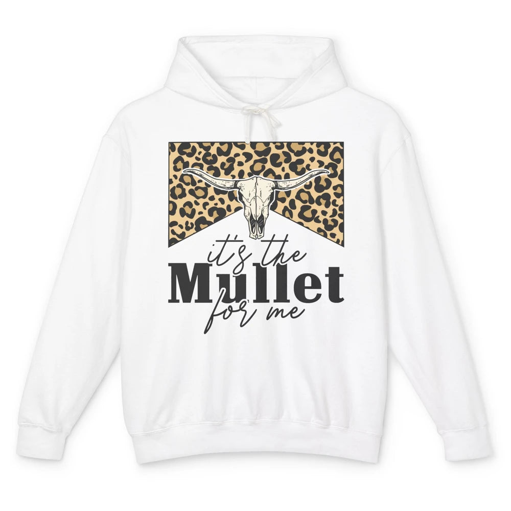 Leopard Boho Bull Skull It's The Mullet For Me Western Girls Unisex Lightweight Hoodie