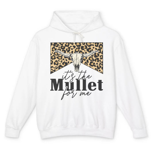 Leopard Boho Bull Skull It's The Mullet For Me Western Girls Unisex Lightweight Hoodie