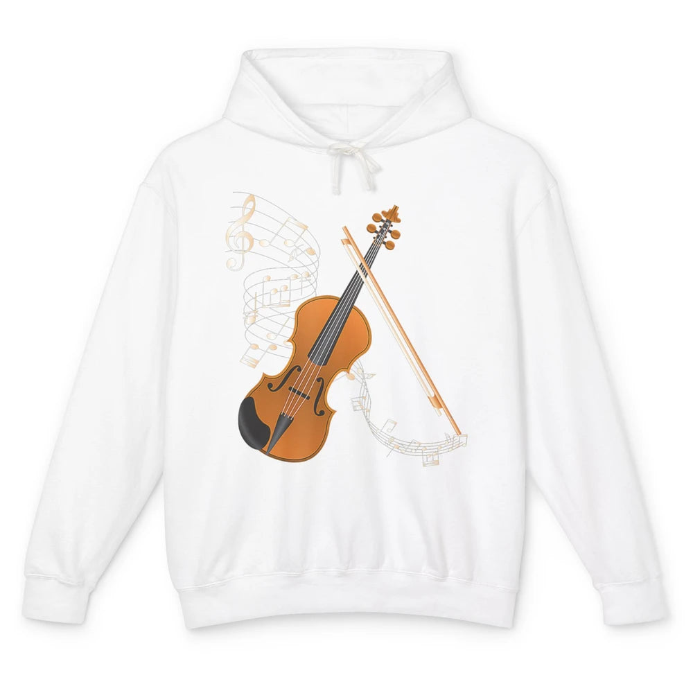 Orchestra Violin Player Retro Violinist Musical Instrument Unisex Lightweight Hoodie