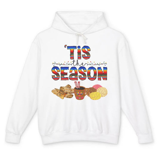 Tis The Season Mexican Christmas Concha Tamale Sweet Bread Unisex Lightweight Hoodie