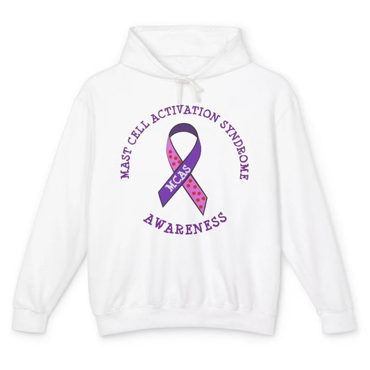 MCAS Mast Cell Activation Syndrome Awareness MCAS Ribbon Unisex Lightweight Hoodie