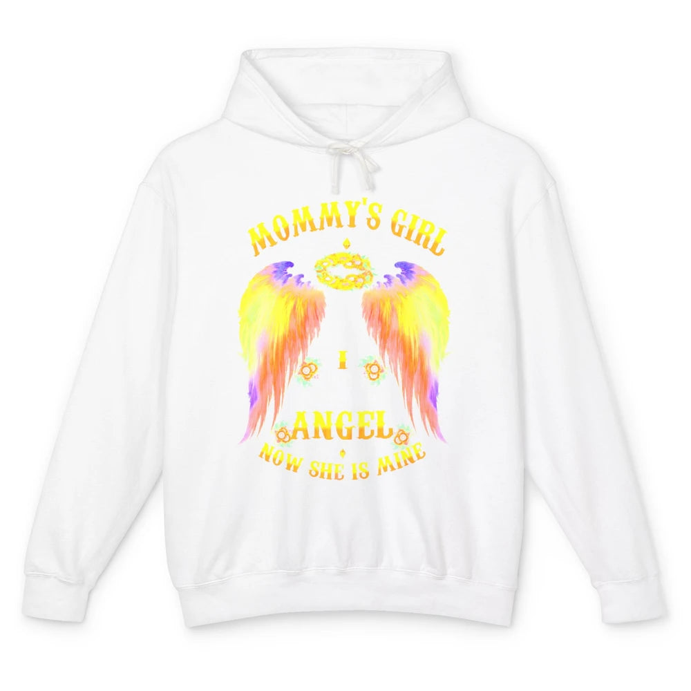 Mommy's Girl I Used To Be Her Angel Now She Is Mine Mom Gift Unisex Lightweight Hoodie