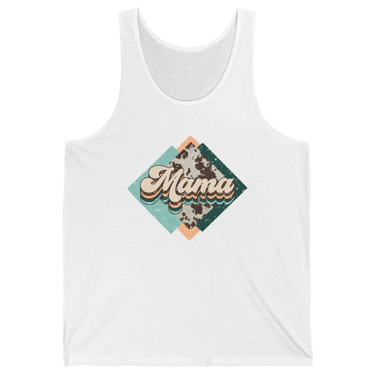 Western Country Boho Mama Cowhide Turquoise Western Mama Unisex Jersey Tank