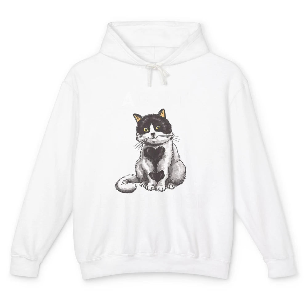 Adopt Dont Shop Black White Cat Rescue Animal Pet Rescuer Unisex Lightweight Hoodie