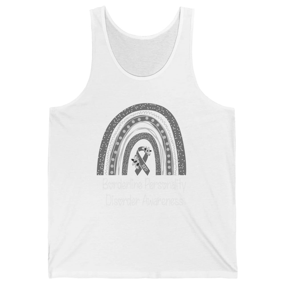 Borderline Personality Disorder Awareness BPD Gray Rainbow Unisex Jersey Tank