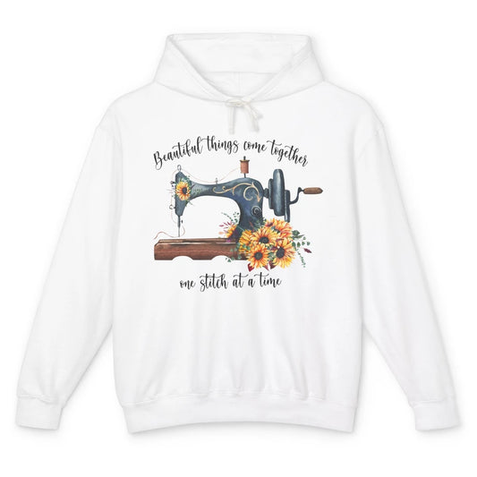 Sewing Beautiful Things Come Together One Stitch At A Time Unisex Lightweight Hoodie