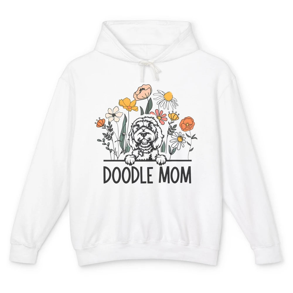 Doodle Mom Wildflowers Golden Doodle Mama Mother's Day Gift Unisex Lightweight Hoodie