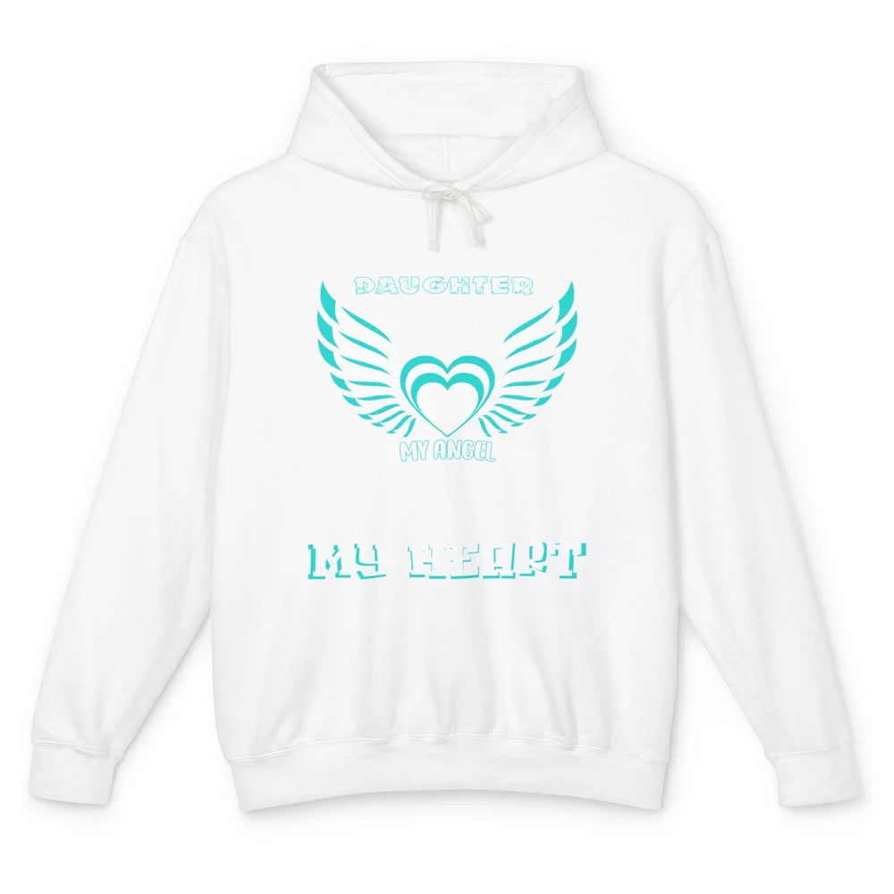 Angel Guardian She Watch Over My Back My Daughter In Heaven Unisex Lightweight Hoodie