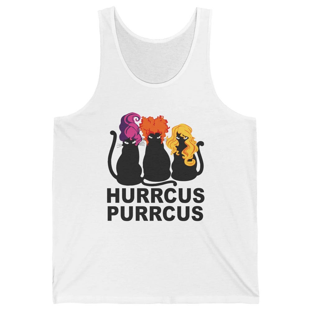 Black Cat Witch Hurrcus Purrcus Halloween Costume Cat Lovers Unisex Jersey Tank