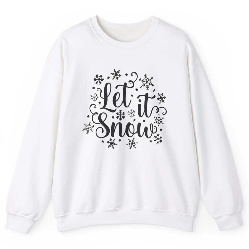 Funny Snowflakes Let It Snow Man Christmas Costume Men Women Unisex Crewneck Sweatshirt