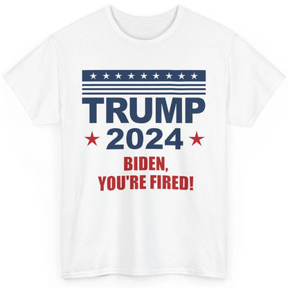 Retro US Flag Trump 2024 Return Biden You're Fired Patriot Classic Unisex T-Shirt