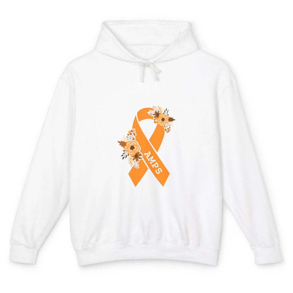 Amplified Musculoskeletal Pain Syndrome AMPS Orange Ribbon Unisex Lightweight Hoodie