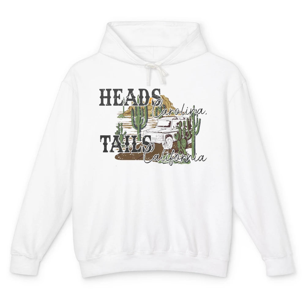 Heads Carolina Tail California Western Country Desert Cactus Unisex Lightweight Hoodie