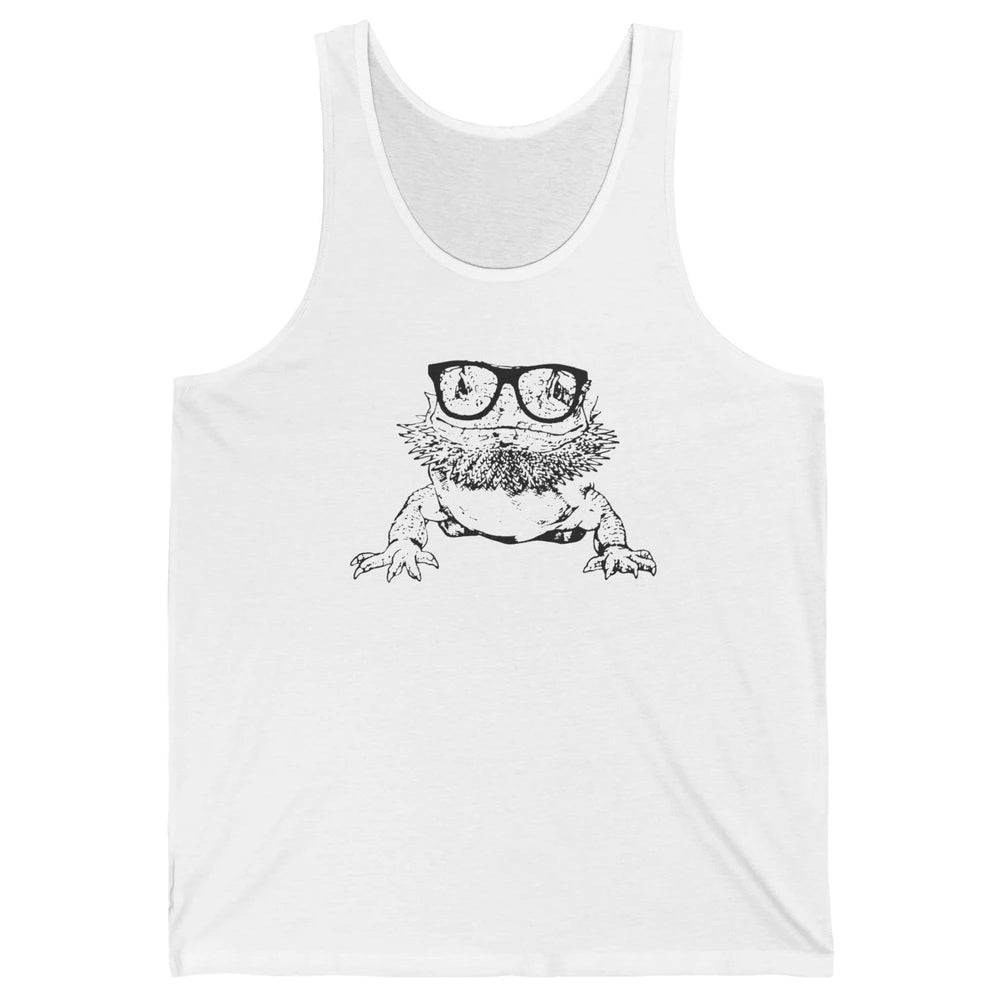 Bearded Dragon Glasses Animal Cute Bearded Dragon Owner Gift Unisex Jersey Tank