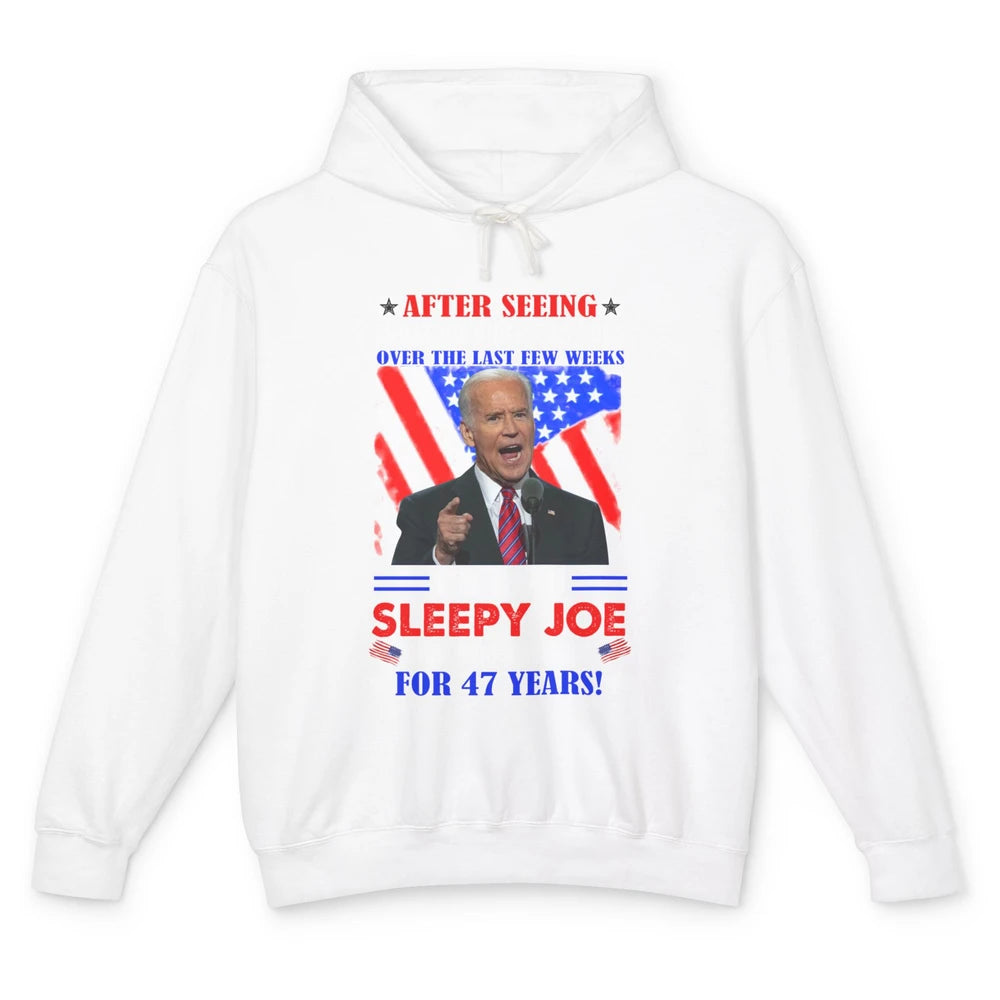 US Flag Joe Biden Didn't Do Anything 47 Years Anti Liberals Unisex Lightweight Hoodie