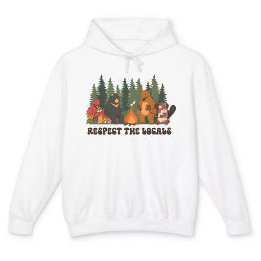 Respect Local Wildlife Camping Outdoor Mountain Environment Unisex Lightweight Hoodie