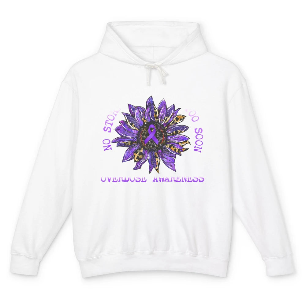 Sunflower Overdose Awareness No Story Should End Too Soon Unisex Lightweight Hoodie