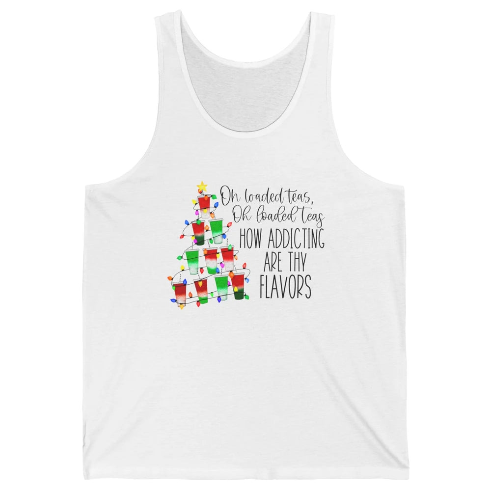 Loaded Teas Christmas Tree Fairy Lights Merry Christmas Unisex Jersey Tank