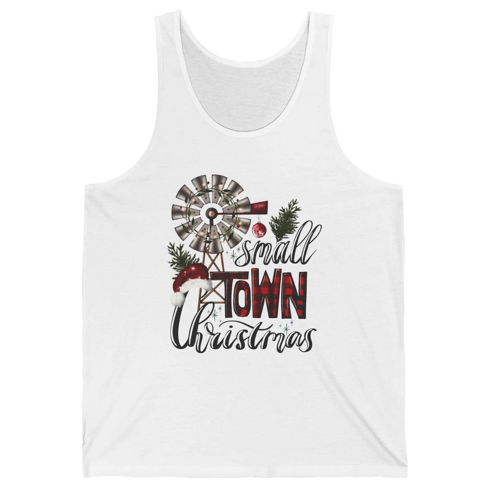 Retro Small Town Christmas Western Hometown Christmas Unisex Jersey Tank