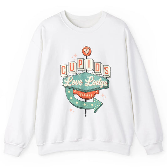 Retro Valentines Cupid's Love Lodges Funny Couples Valentine Unisex Crewneck Sweatshirt