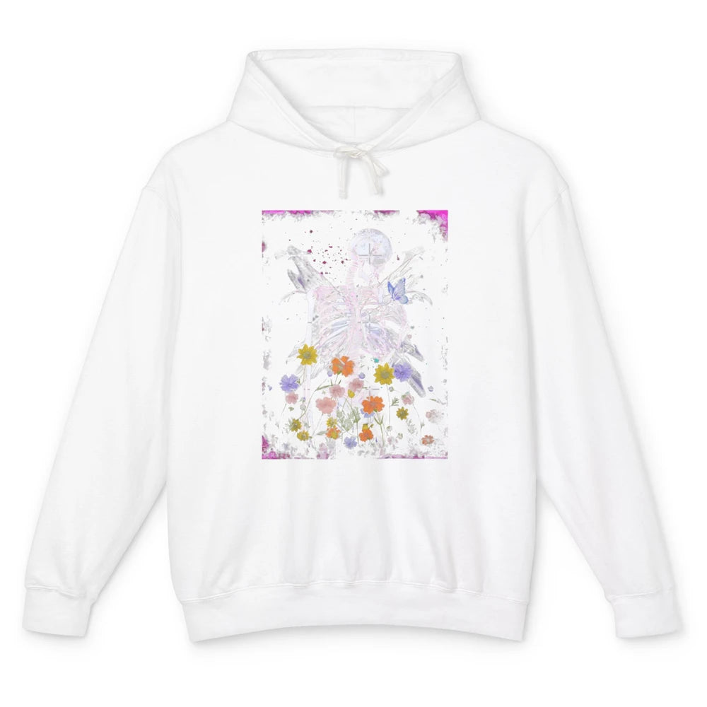 Floral Fairy Grunge Skeleton Fairycore Butterfly Aesthetic Unisex Lightweight Hoodie