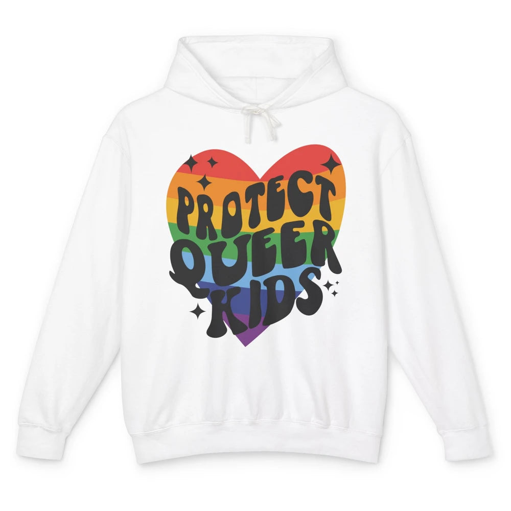 Protect Queer Kids Protect Trans Youth LGBT Gay Pride Ally Unisex Lightweight Hoodie