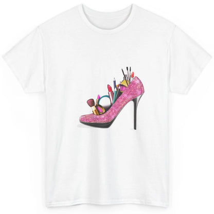 Woman High Heel Stilettos Makeup Artist Girly Lipstick Brush Classic Unisex T-Shirt