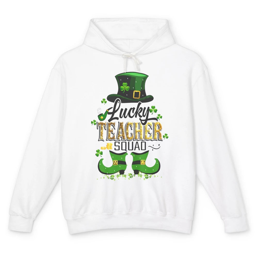 St. Patrick's Day Teacher Lucky Teacher Squad Lucky Day Unisex Lightweight Hoodie