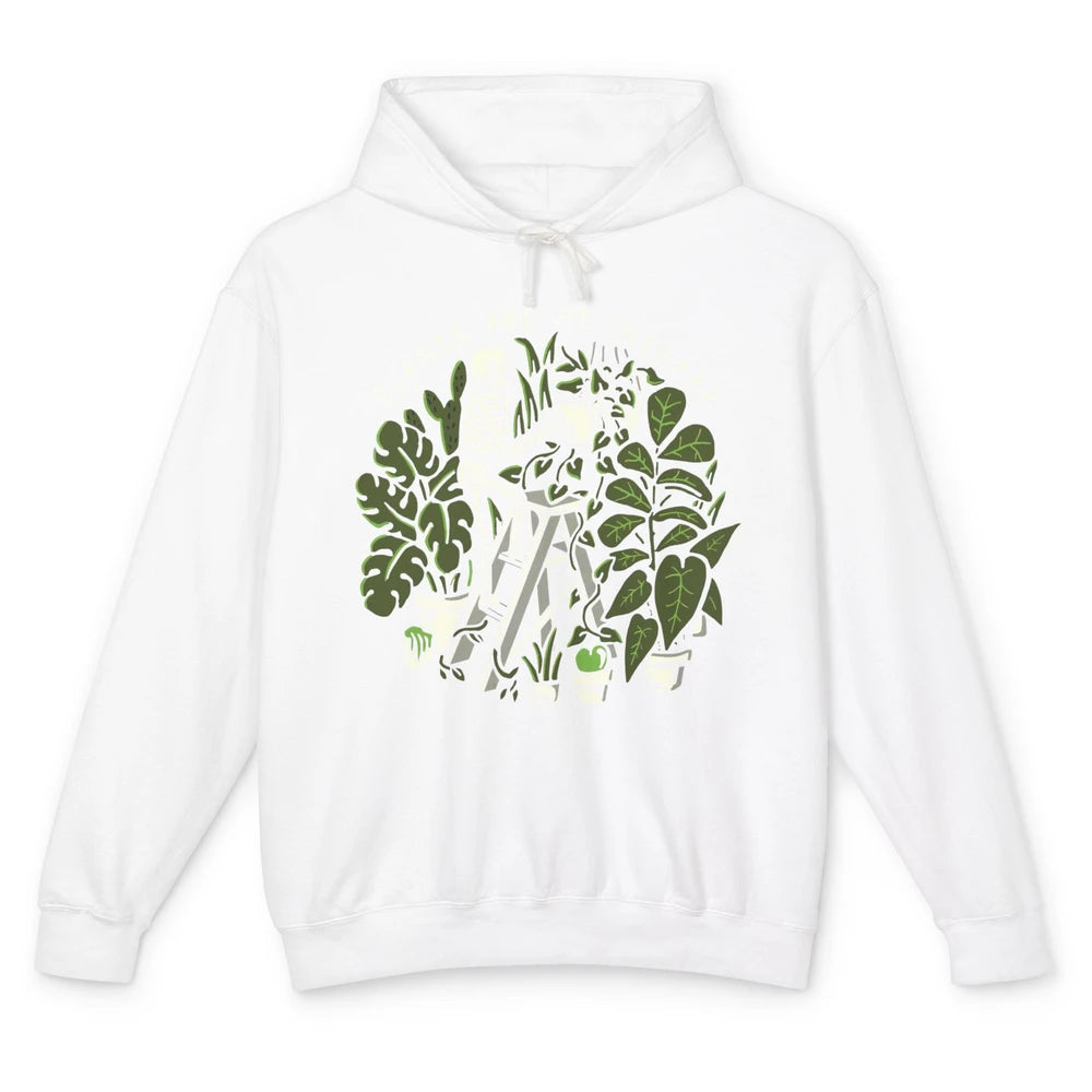 Funny Skeleton Gardener Plants Are My Therapy Gardening Unisex Lightweight Hoodie