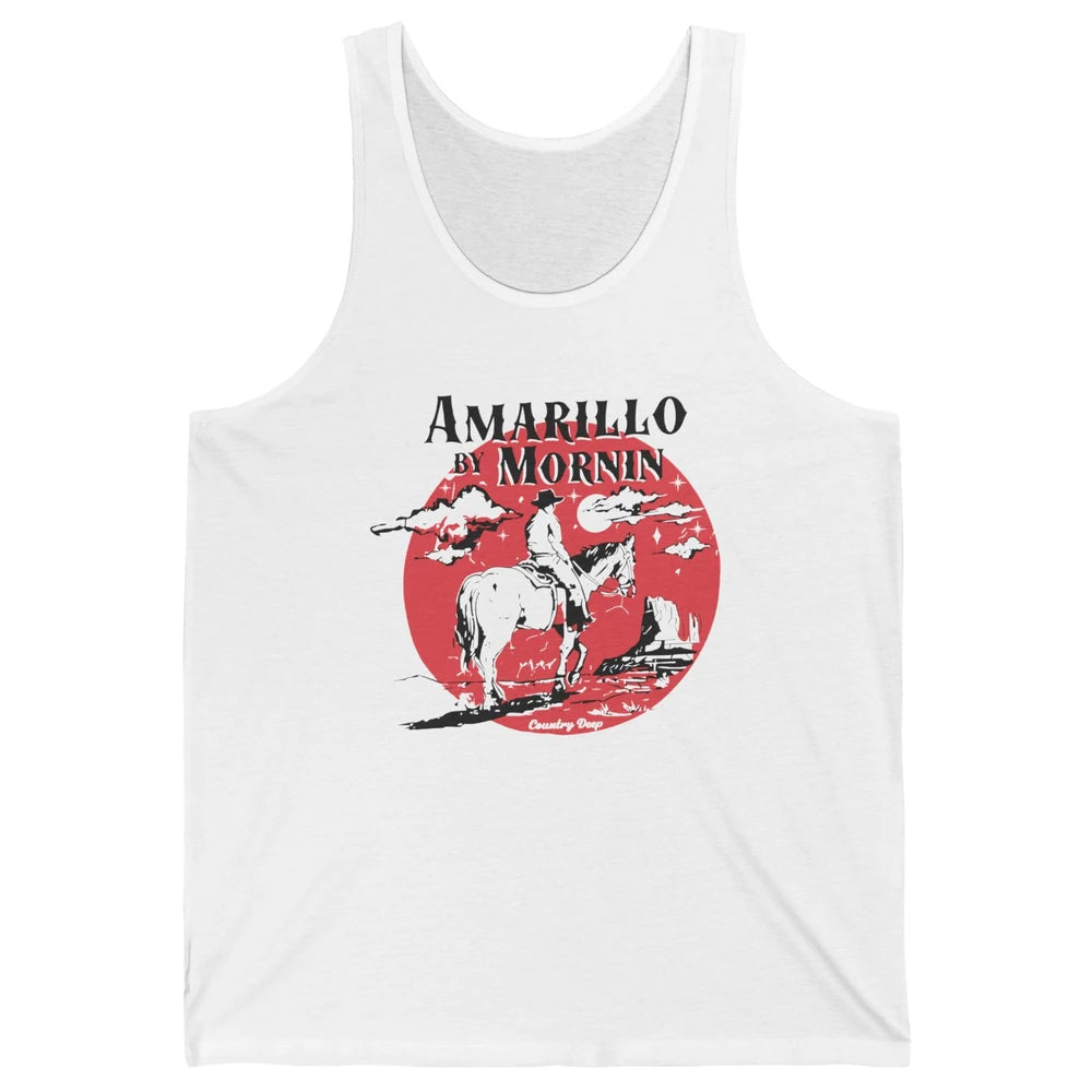 Vintage Cowboy Amarillo By Morning Desert Western Country Unisex Jersey Tank