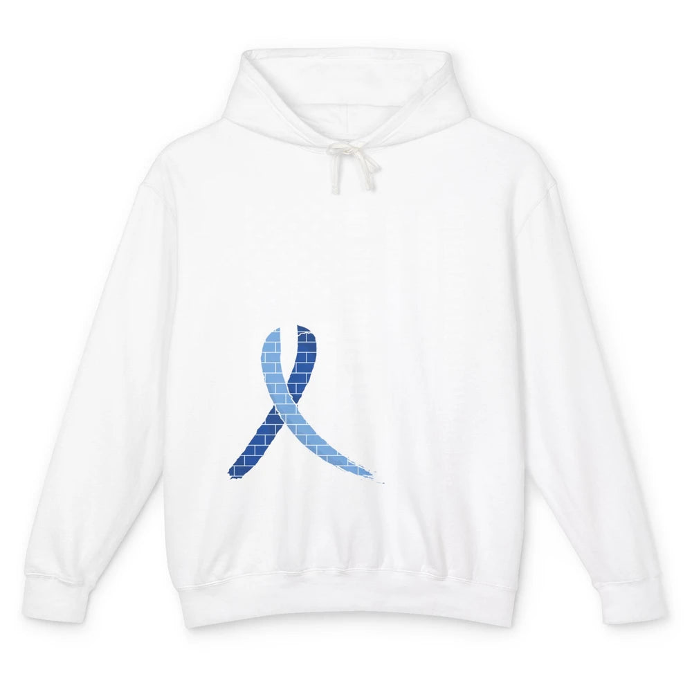 Castleman Disease Awareness Blue Ribbon No One Fight Alone Unisex Lightweight Hoodie