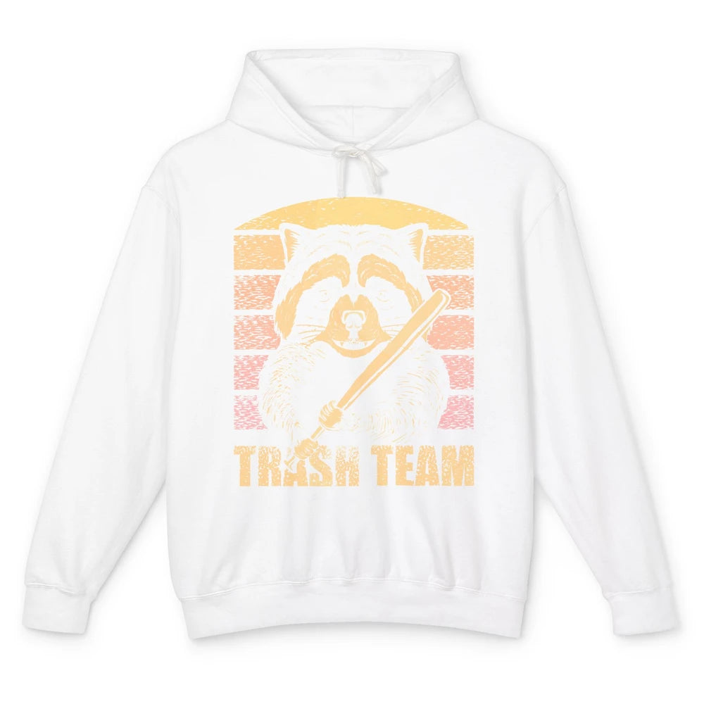 Vintage Raccoon Trash Team Trashed Panda Lovers Gift Unisex Lightweight Hoodie