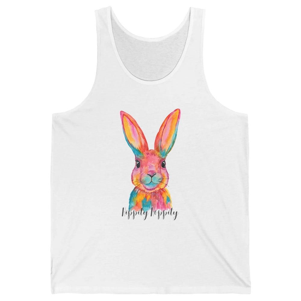 Watercolor Hippity Hoppity Bunny Dance Easter Rabbit Hip Hop Unisex Jersey Tank