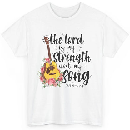 Floral Christian Lord Is My Strength And My Song Bible Verse Classic Unisex T-Shirt