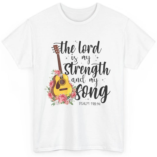 Floral Christian Lord Is My Strength And My Song Bible Verse Classic Unisex T-Shirt