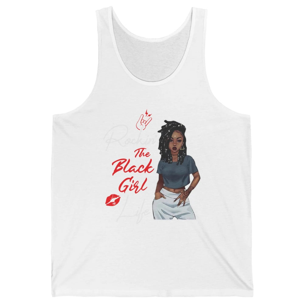 Rockin' The Black Girl Life Black Women Pride Afro Melanin Unisex Jersey Tank