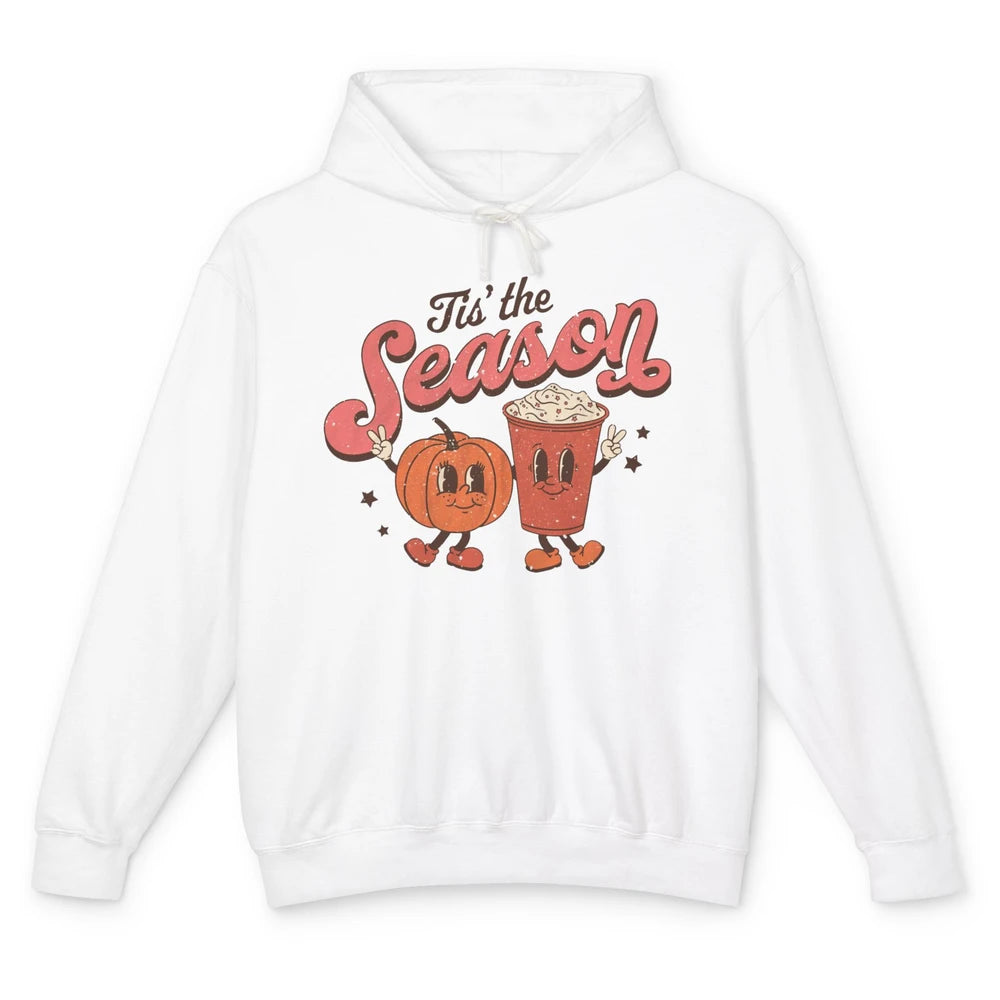 Retro Pumpkin Spice Fall Tis The Season Autumn Thanksgiving Unisex Lightweight Hoodie