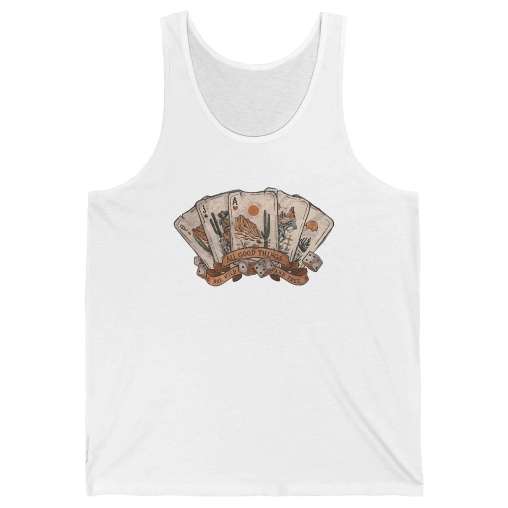 All Good Thing Wild Free Poker Card Western Country Retro Unisex Jersey Tank