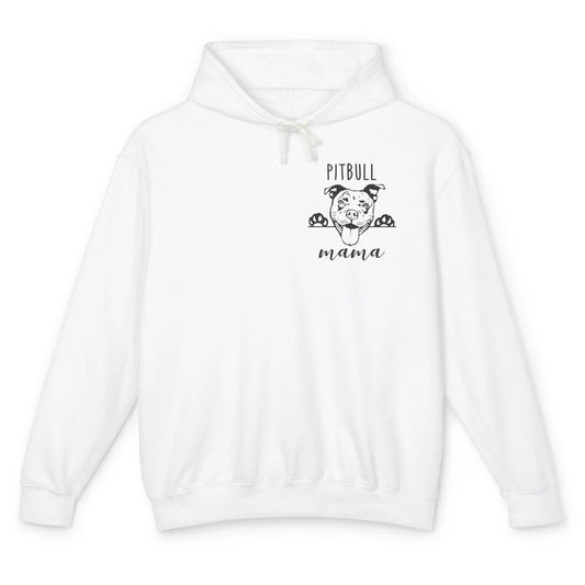 Cute Pitbull Mama Pocket Funny Hiding Dog Pet Mom Lover Unisex Lightweight Hoodie