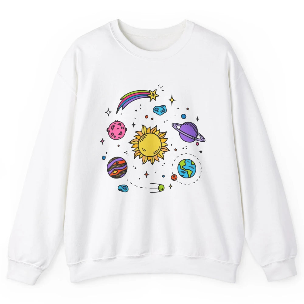 Solar System Space Galaxy Outer Space Astrology Astronauts Unisex Crewneck Sweatshirt