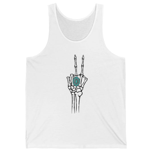 Retro Skeleton Turquoise Ring Western Future Bride Engaged Unisex Jersey Tank