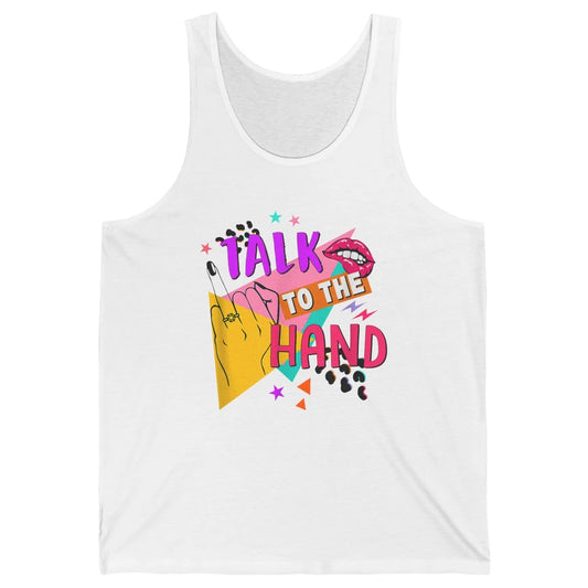 Talk To Hand Bride Retro 90s Bachelorette Bridal Engagement Unisex Jersey Tank