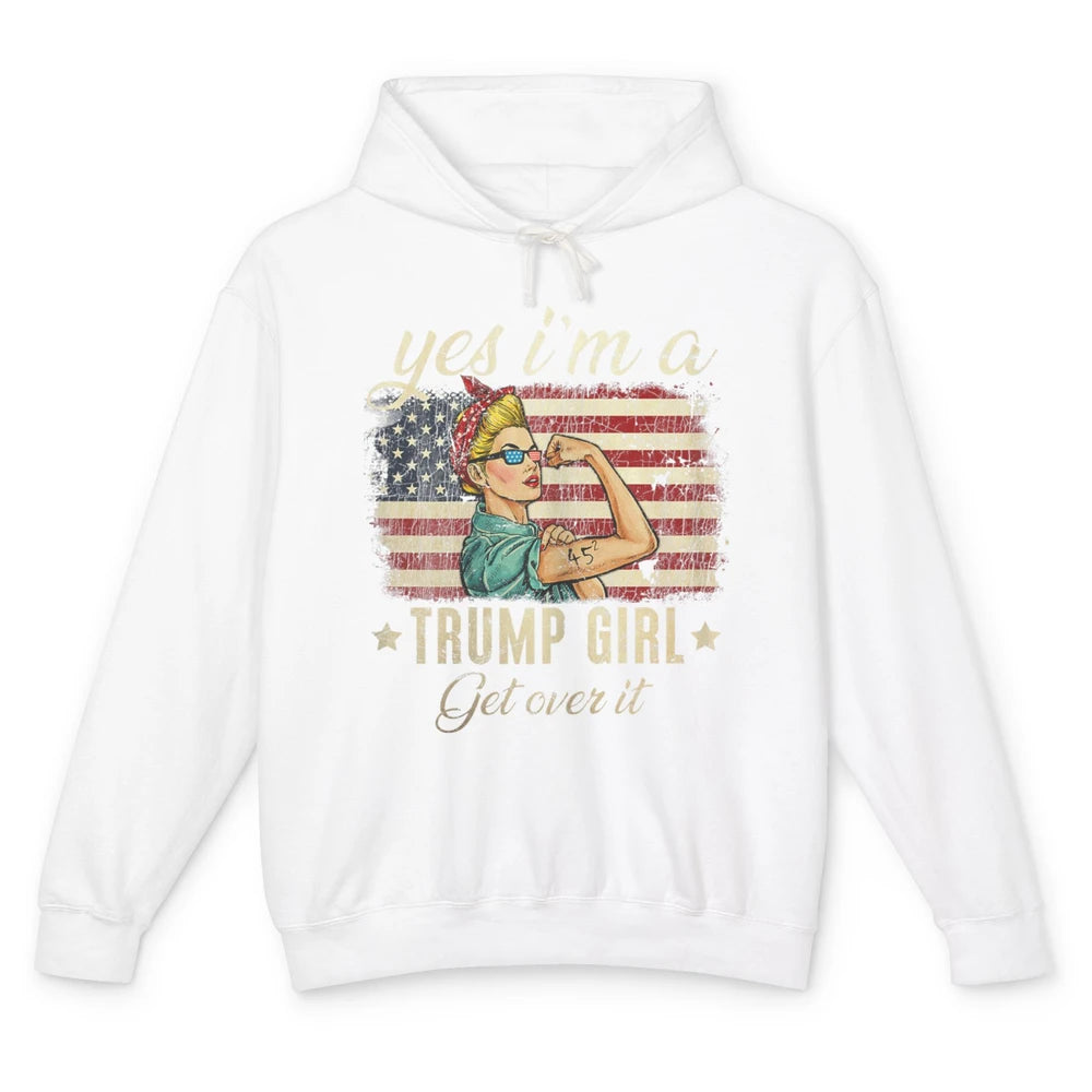 Funny Im A Trump Girl Strong Women 2024 Republican Choice Unisex Lightweight Hoodie