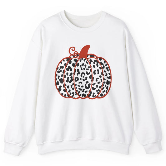 Pumpkin Leopard Fall Autumn Cheetah Pumpkin Thanksgiving Unisex Crewneck Sweatshirt