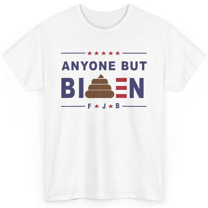 Funny Anyone But Biden Anti Liberals Conservative US Flag Classic Unisex T-Shirt